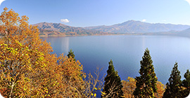 写真：田沢湖の紅葉